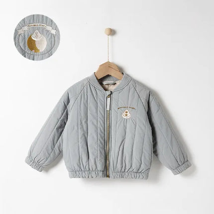 Mini Fashion winterjas | Comfortabele katoenjas met broderie | Warme kinderkleding | Verkrijgbaar in meerdere kleuren en maten | Praktische details kindermode | Baby & peuter bovenkleding