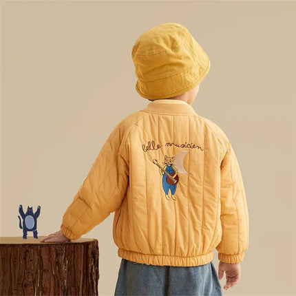 Mini Fashion winterjas | Comfortabele katoenjas met broderie | Warme kinderkleding | Verkrijgbaar in meerdere kleuren en maten | Praktische details kindermode | Baby & peuter bovenkleding