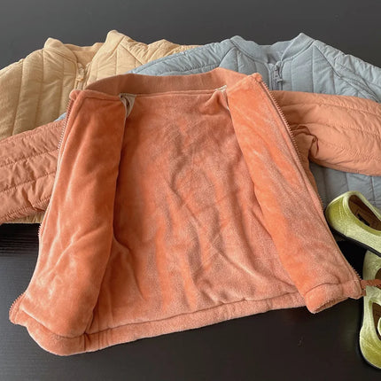 Mini Fashion winterjas | Comfortabele katoenjas met broderie | Warme kinderkleding | Verkrijgbaar in meerdere kleuren en maten | Praktische details kindermode | Baby & peuter bovenkleding