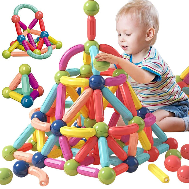 Magnetisch Bouwspeelgoed | Creativiteit Ontwikkelen | Magnetische Sticks | Educatief Spel 2+