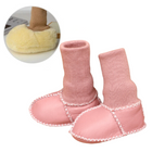Babyslofjes Winter Warm | Antislip Zool | Natuurlijke Materialen | Makkelijk Aan & Uit | 0-14 Maanden