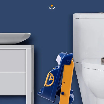 Opvouwbaar Potty Training Stoeltje | Toilettrainer Voor Peuters | Verstelbare Stabiele Trap | Veilig Antislip Design | Praktisch Ruimtebesparend Toilethulpje | Gemakkelijk Opbergbaar Pottetrainer