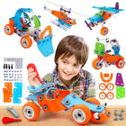 STEM Constructieset | Creatief Ontwerpen | 132 Onderdelen | Educatief Speelgoed | Innovatief Bouwen