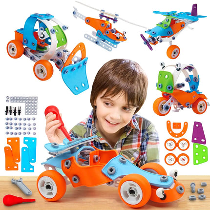 STEM Constructieset | Creatief Ontwerpen | 132 Onderdelen | Educatief Speelgoed | Innovatief Bouwen