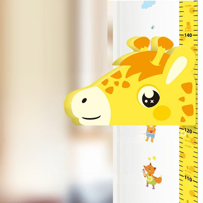 Magnetische kinder groeimeter | Dieren motief maatlint | Verplaatsbaar & kleurrijk | Geen wandbeschadiging