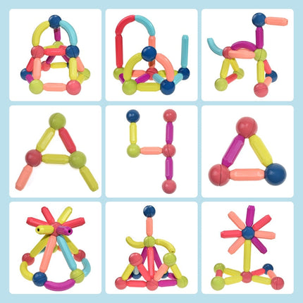 Magnetisch Bouwspeelgoed | Creativiteit Ontwikkelen | Magnetische Sticks | Educatief Spel 2+