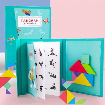 Montessori Tangram Spel | Magnetisch Educatief Puzzel Speelgoed | Creatief Leren & Probleemoplossing
