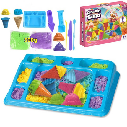 Kinetisch Speelzand Creatief | Dino | Koken | Zee | 500g Speelplezier | Hersenontwikkeling | 3+ | Eindeloos Vormgeven