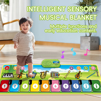 Interactieve Dansmat Voor Kinderen | Klavermat Met Geluidseffecten | Muzikale Speelervaring | Verbeter Motorische Vaardigheden | Slijtvaste En Vouwbare Mat | Kleurrijke Klavertangenten 36x110cm