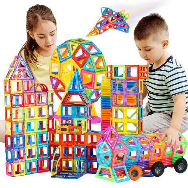 Magnetische constructiespeelset | Educatief speelgoed | Creatieve bouwstenen voor kinderen | 60-148 stuks | Duurzaam en veilig ABS + magnet materiaal | Motorische ontwikkeling | Innovatieve ontwerpen mogelijk
