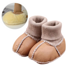 Baby Pantoffels | Antislip | Warm Binnenvoering | Winter | Eenvoudig Aantrekken | Katoen, Wol, Leder