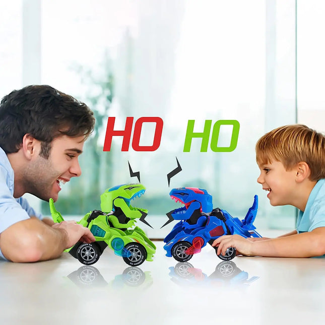 Automatische Transformator Auto | Robot Speelgoed | Dino Thema | Licht- en Geluidseffecten | ABS kunststof