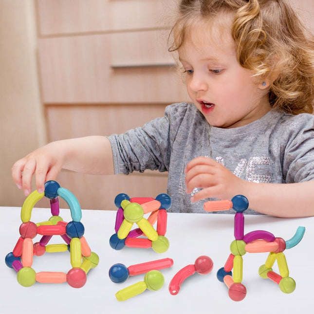 Magnetisch Bouwspeelgoed | Creativiteit Ontwikkelen | Magnetische Sticks | Educatief Spel 2+