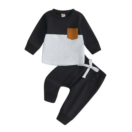 Peuterspeelpakje | Zachte Joggingoutfit Baby | Contrasterende Design | Maat 6mnd-5jr | Comfortabele Kleding Set