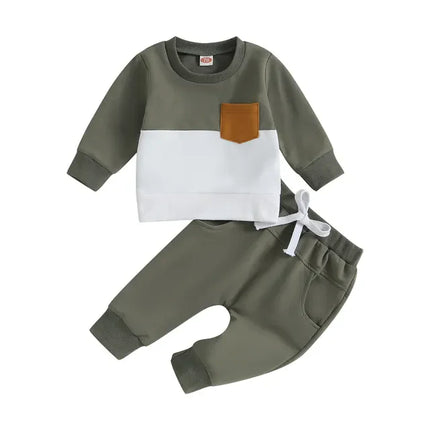 Peuterspeelpakje | Zachte Joggingoutfit Baby | Contrasterende Design | Maat 6mnd-5jr | Comfortabele Kleding Set