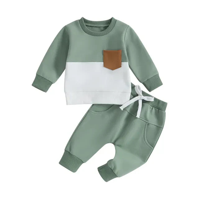 Peuterspeelpakje | Zachte Joggingoutfit Baby | Contrasterende Design | Maat 6mnd-5jr | Comfortabele Kleding Set