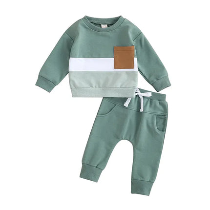 Peuterspeelpakje | Zachte Joggingoutfit Baby | Contrasterende Design | Maat 6mnd-5jr | Comfortabele Kleding Set