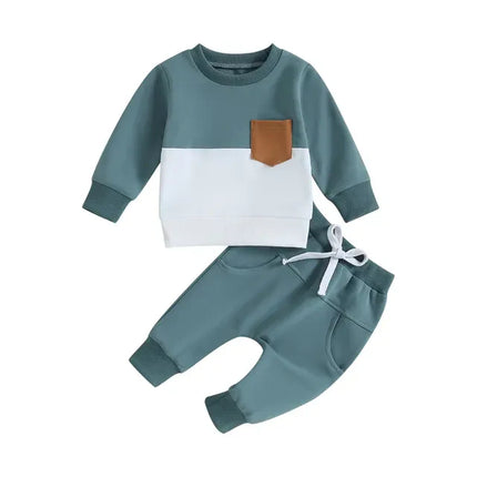 Peuterspeelpakje | Zachte Joggingoutfit Baby | Contrasterende Design | Maat 6mnd-5jr | Comfortabele Kleding Set