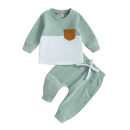 Peuterspeelpakje | Zachte Joggingoutfit Baby | Contrasterende Design | Maat 6mnd-5jr | Comfortabele Kleding Set