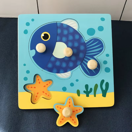 Houten Kleurenpuzzel voor Kinderen | Educatief Spel | Fijnmotorische Ontwikkeling | Fruitvorm Herkenning | Duurzaam en Veilig Speelgoed | Compact en Draagbaar Design | Kindvriendelijke Materialen