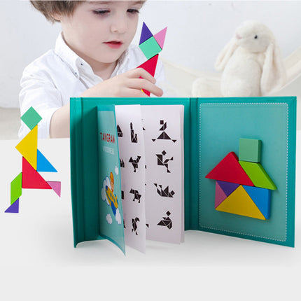 Montessori Tangram Spel | Magnetisch Educatief Puzzel Speelgoed | Creatief Leren & Probleemoplossing