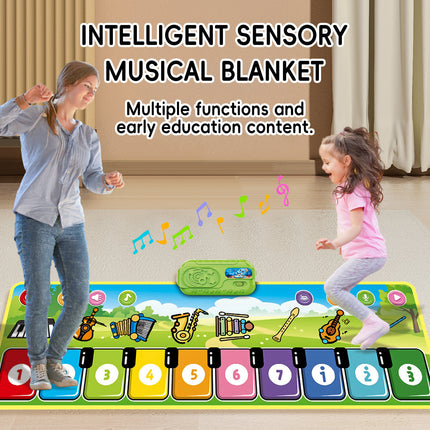 Interactieve Dansmat Voor Kinderen | Klavermat Met Geluidseffecten | Muzikale Speelervaring | Verbeter Motorische Vaardigheden | Slijtvaste En Vouwbare Mat | Kleurrijke Klavertangenten 36x110cm