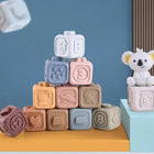 Koala Cubes | Educatief Stapel- en Bijtspeelgoed | Siliconen voor Baby's | Sansestimulatie en Motorische Ontwikkeling | Geschikt voor 0-12 Maanden | Veilig en BPA-vrij | Meerkleurig Sensory Speelgoed