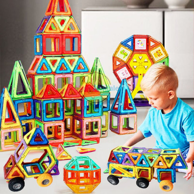 Magnetische constructiespeelset | Educatief speelgoed | Creatieve bouwstenen voor kinderen | 60-148 stuks | Duurzaam en veilig ABS + magnet materiaal | Motorische ontwikkeling | Innovatieve ontwerpen mogelijk