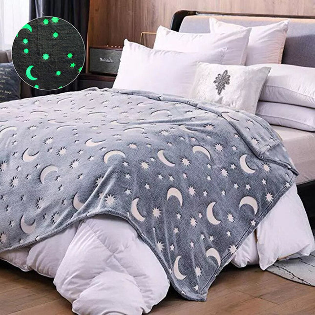 Glow In The Dark Deken | Zacht Plys Flanel | Absorbeert Licht | Kindvriendelijk | 100x150 cm