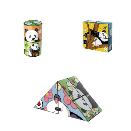 3D Panda Draaikubus | Magnetische Stressverlichtende Kubus | Educatief Speelgoed | Duurzaam Design