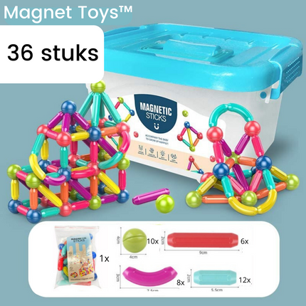 Magnetisch Bouwspeelgoed | Creativiteit Ontwikkelen | Magnetische Sticks | Educatief Spel 2+
