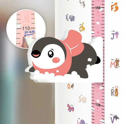 Magnetische kinder groeimeter | Dieren motief maatlint | Verplaatsbaar & kleurrijk | Geen wandbeschadiging