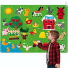 Educatief Speelbord | Filtmateriaal Speelgoed | 75x105 cm | Inclusief 30-50 Stickers | Herbruikbaar