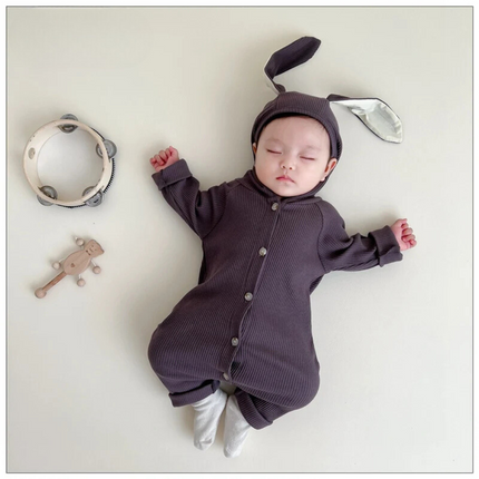 Babybody Unisex Katoen | Kanin Ontwerp | Comfortabele Elastische Pasvorm | Zacht en Ademend | Baby Kleding
