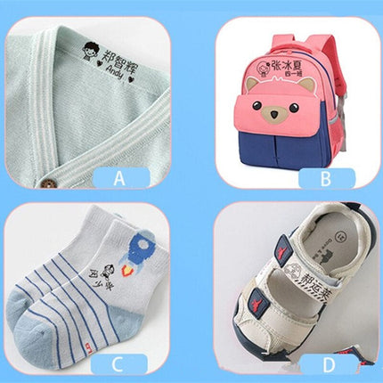 Personalisatie Stempel Kinderen | Naam Stempel Tekeningen | Kleding Stempel Gemak | Kunstzinnig en Veilig | Kindvriendelijk en BPA-vrij | Decoratief en Praktisch | Unieke Illustraties