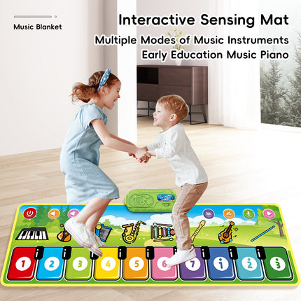 Interactieve Dansmat Voor Kinderen | Klavermat Met Geluidseffecten | Muzikale Speelervaring | Verbeter Motorische Vaardigheden | Slijtvaste En Vouwbare Mat | Kleurrijke Klavertangenten 36x110cm