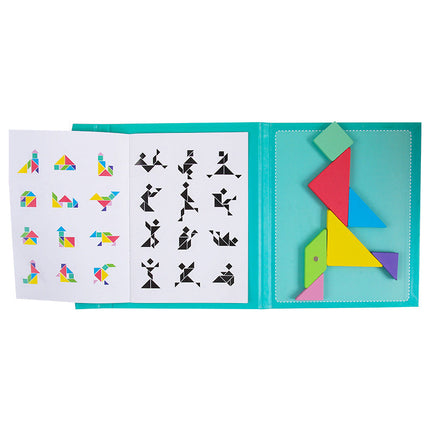 Montessori Tangram Spel | Magnetisch Educatief Puzzel Speelgoed | Creatief Leren & Probleemoplossing
