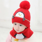 Pingvin Design Kinderset | Muts en Sjaal Baby | Warme Unisex Accessoires | One-Size | Zachte Polyester