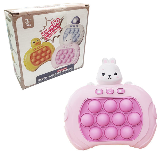 Batterij aangedreven Pop Game Animal Spelcomputer | Bærbare Reaktiesnelheid Test | Kindvriendelijk Design | Verbeterde Concentratie en Coördinatie | Inclusief 10 Lichtgevende Pop Bubbels