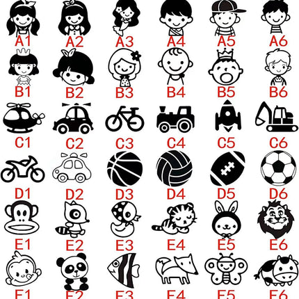 Personalisatie Stempel Kinderen | Naam Stempel Tekeningen | Kleding Stempel Gemak | Kunstzinnig en Veilig | Kindvriendelijk en BPA-vrij | Decoratief en Praktisch | Unieke Illustraties