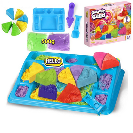 Kinetisch Speelzand Creatief | Dino | Koken | Zee | 500g Speelplezier | Hersenontwikkeling | 3+ | Eindeloos Vormgeven