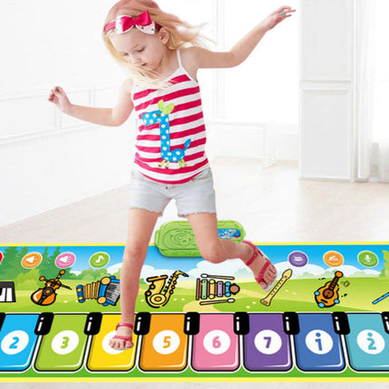 Interactieve Dansmat Voor Kinderen | Klavermat Met Geluidseffecten | Muzikale Speelervaring | Verbeter Motorische Vaardigheden | Slijtvaste En Vouwbare Mat | Kleurrijke Klavertangenten 36x110cm