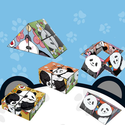 3D Panda Draaikubus | Magnetische Stressverlichtende Kubus | Educatief Speelgoed | Duurzaam Design