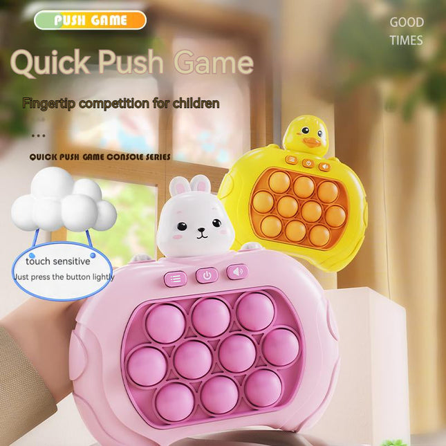 Batterij aangedreven Pop Game Animal Spelcomputer | Bærbare Reaktiesnelheid Test | Kindvriendelijk Design | Verbeterde Concentratie en Coördinatie | Inclusief 10 Lichtgevende Pop Bubbels