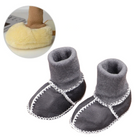 Baby Pantoffels | Antislip | Warm Binnenvoering | Winter | Eenvoudig Aantrekken | Katoen, Wol, Leder