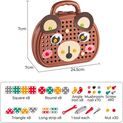 Kinderset Elektrisch Bouwen | Creatief Bouwspeelgoed Jongens Meisjes | Inclusief Bormachine | BPA-vrij | Leeftijd 5+