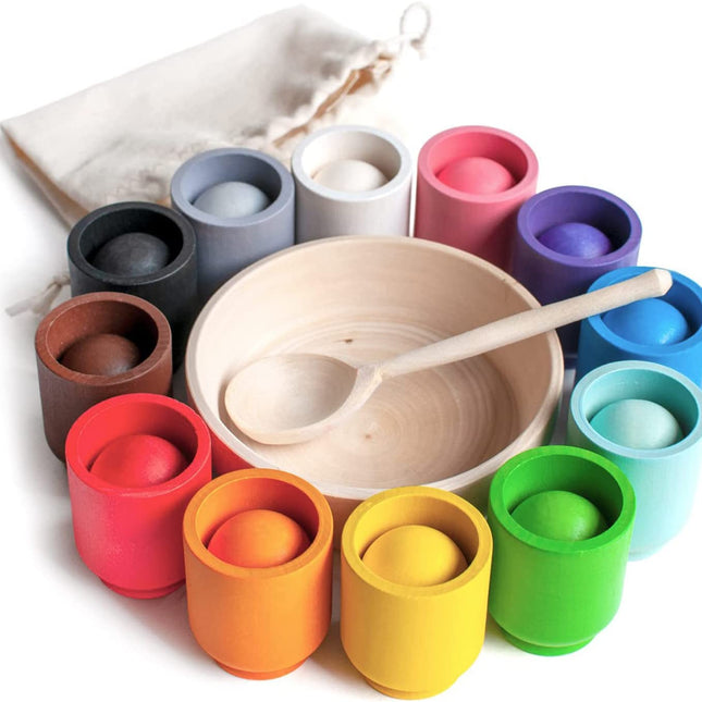 Matchkleuren Houten Sorteringsspel | Kleuren en Vormen Leren | Educatief Speelgoed Peuters 3+ Jaar