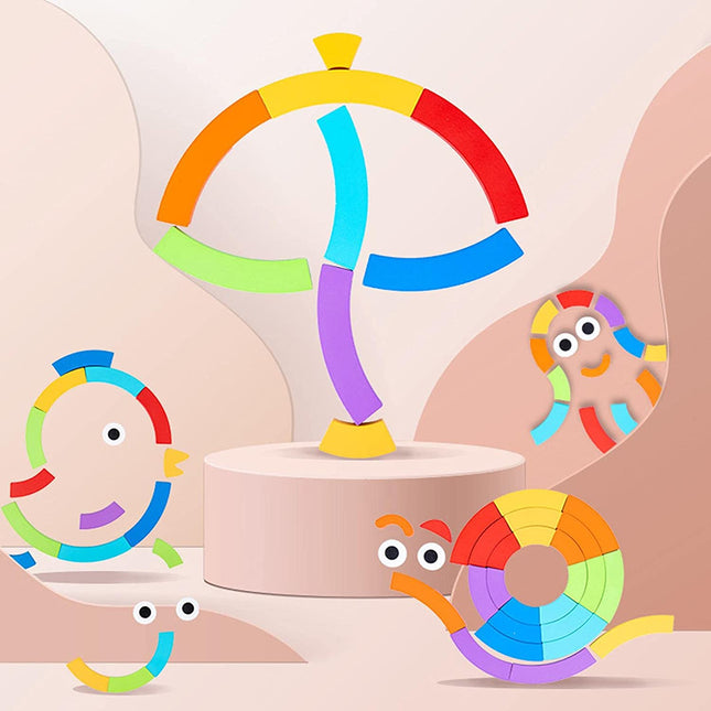 Woodn® Educatief Speelgoed Kind | Vorm & Cijfer Herkenning | Creatief Kleurrijk Ontwerp | Concentratie Montessori Speelset | Hoogwaardig Birkenträ | Peuter Activiteitenset | 39 Delig Met 15 Uitdagingkaarten
