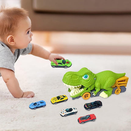 Dinosaur Truck Speelgoed | Interactieve Kinderauto's | Duurzaam en Educatief | Leeftijd 4+ | Met Accessoires