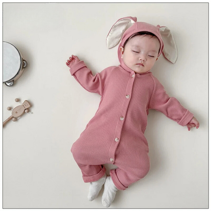 Babybody Unisex Katoen | Kanin Ontwerp | Comfortabele Elastische Pasvorm | Zacht en Ademend | Baby Kleding